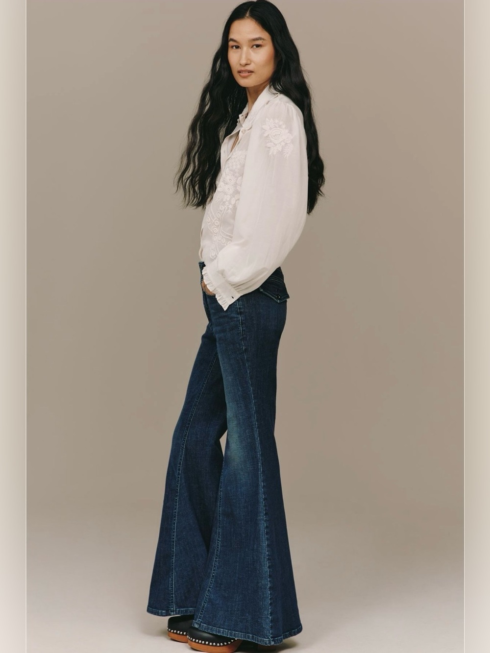 Pilcro Brigette high rise bell bottom jeans